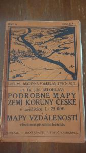 Podrobné mapy zemí koruny České 1914-Bechyně-Soběslav-Týn n.Vltavou