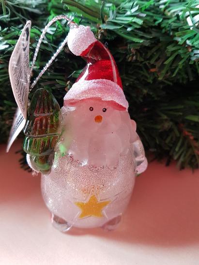 Sněhulák vánoční 10 cm s LED osvětlením mix druhů - Dům a zahrada