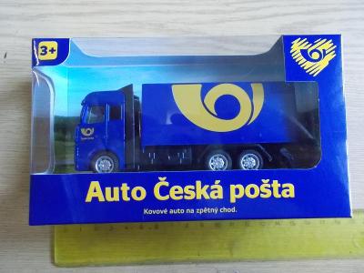 Kovový model Automobil nákladní v barvách České pošty Poštovní vůz