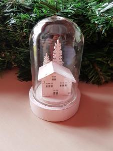 Domeček vánoční 9 cm LED svítící