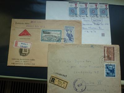 3 x pěkný dopis  CENZURA RAKOUSKO ZENSUR + DOBÍRKA 1960+FALERISTIKA!!!