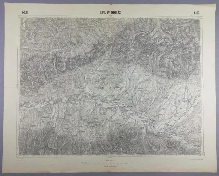 vojenská mapa Liptovský Mikuláš Slovensko speciálka 1:75000 1925 - Sběratelství