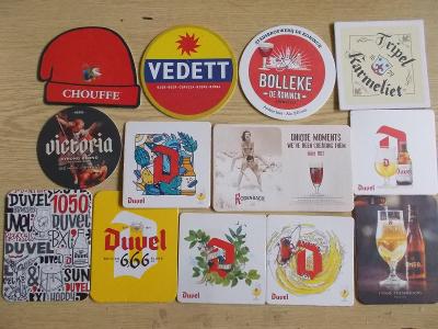 Pivní tácek podtácek sada sestava cizina Belgie 