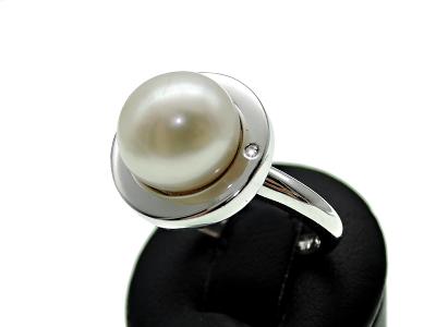 Luxusní prsten- perla, diamant!!!