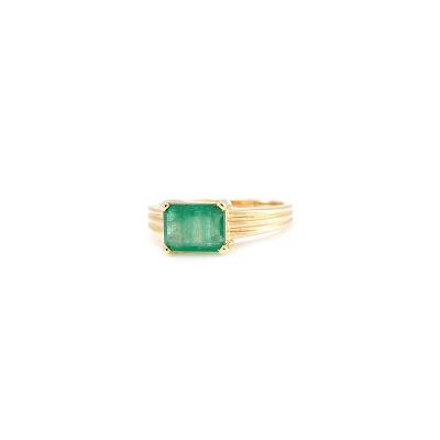 Vintážní prsten/smaragd 1,18 ct./18 k./vel.54