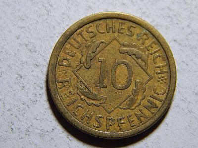 Německo Výmarsko 10 Reichspfennig 1925A XF č30468