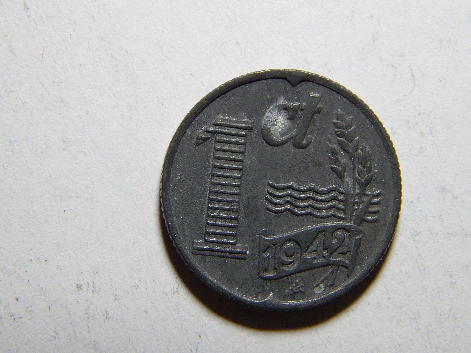 Holandsko 1 Cent 1942 Zn XF č31362 - Numizmatika