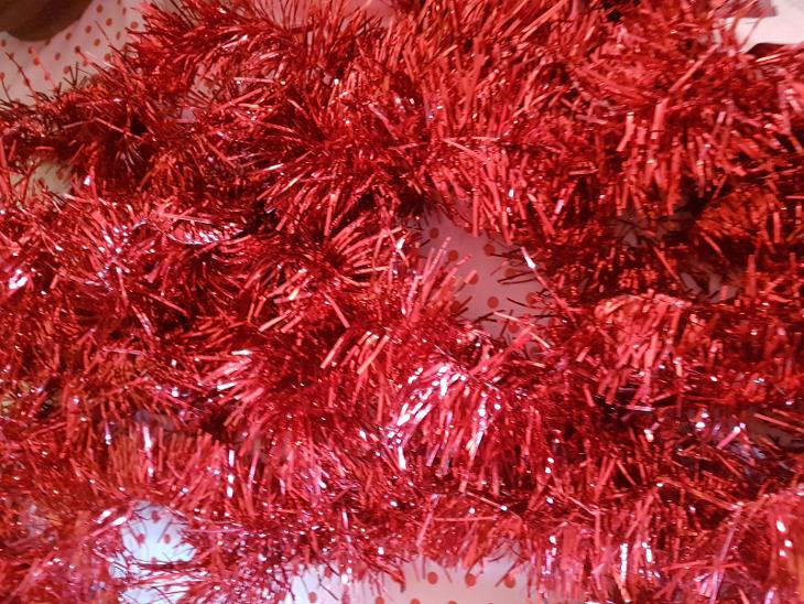 vánoční řetězy červené nové nepoužité 3m - Sváteční ozdoby
