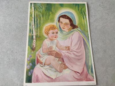 Obrázek Plakát Starý Křesťanství Zajímavost Ježíš Panna Marie Artena
