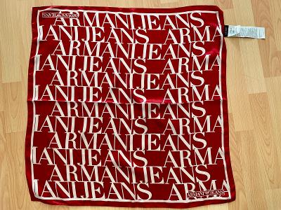 ARMANI JEANS - hedvábný šatek.