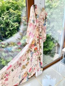 Elegantní květinové košilove maxi šaty
