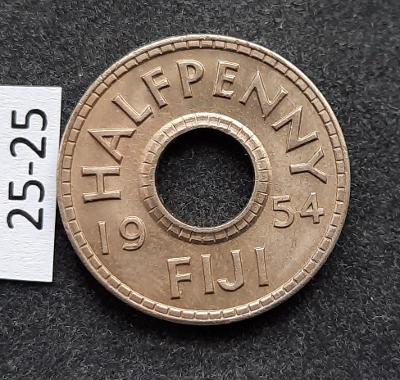 FIJI half penny 1/2 - 1954 XF/UNC