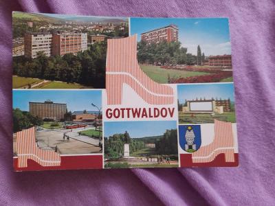 Pohlednice GOTTWALDOV,neprošlé poštou 