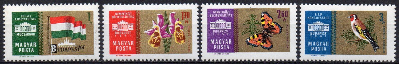 Maďarsko-Fauna a flóra 1961**  Mi.1783A-1786A / 4,80 €