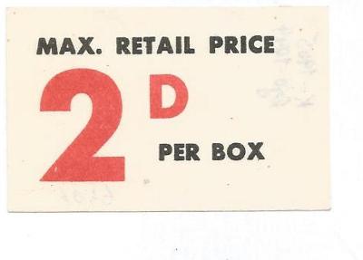 K.č. 5-K-1965 Max. Retail Price...-krabičková, skôr k.č. 1049
