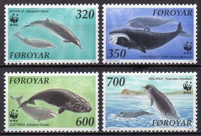 Faerské ostrovy-Kytovci WWF 1990**  Mi. 203- 206 / 8 €