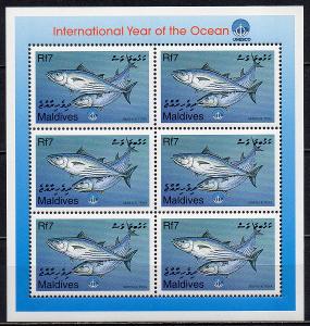 Maledivy-Mořská fauna 1999**  Mi.Klb.3160 / 11 €