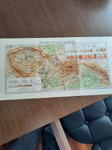 stará mapa 1. republiky , 56 x 28 cm, velmi zajímavá