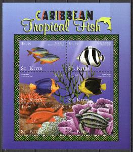 St.Kitts-Mořská fauna Karibiku 2001** Mi.559-564 / 11 €