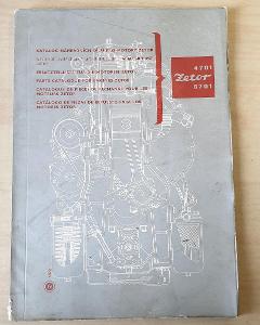 Zetor MOTOR 4701, 6701 - katalog dílů 1972