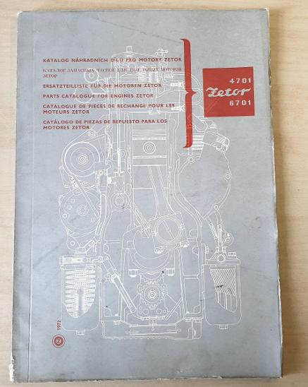 Zetor MOTOR 4701, 6701 - katalog dílů 1972 - undefined