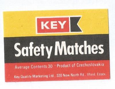 K.č. 5-K-2105 Key Safety Matches...-krab. dříve k.č. 2059. žlt barva