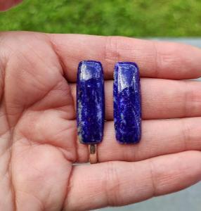 Lapis lazuli - pár, ID 2051, 30x10 mm