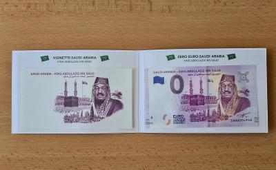 0 Euro suvenir bankovka Saudská A. - King Abdulaziz Ibn Saud - Folder