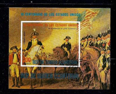 Rovníková Guinea 169 - 200 let USA - Kapitulace lorda Cornwallise