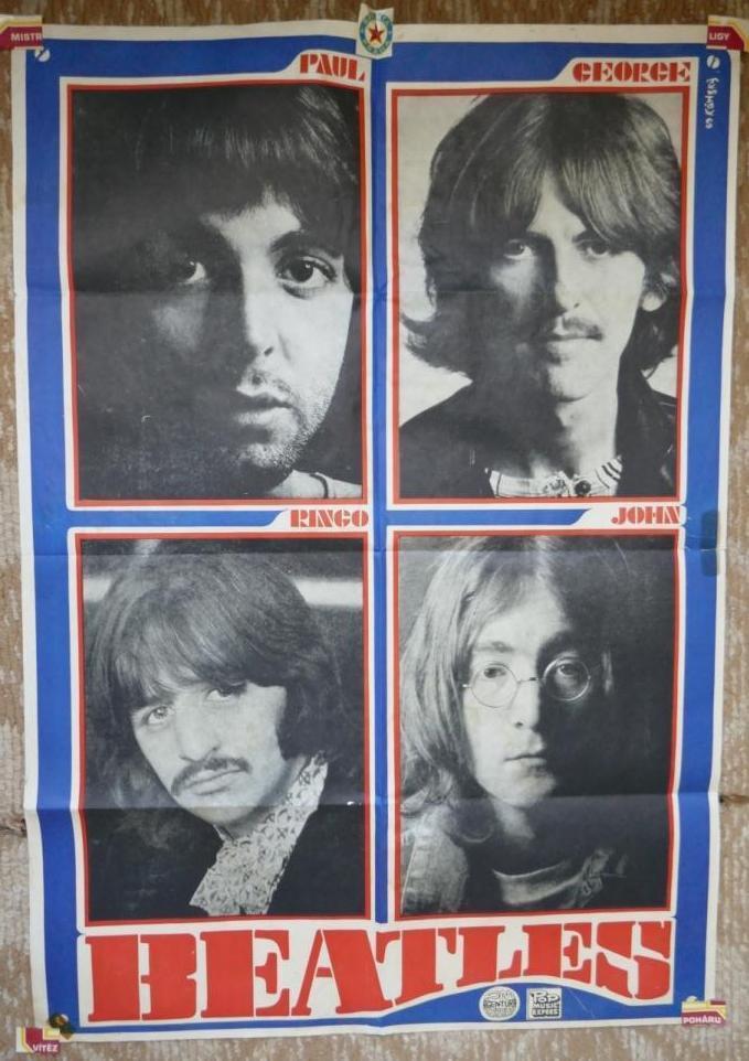 plakát BEATLES - r.1969 AGENTURA EXPRES, POP MUSIC EXPRES !!! Kánský - Hudba a film