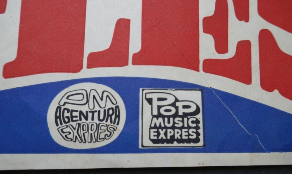 plakát BEATLES - r.1969 AGENTURA EXPRES, POP MUSIC EXPRES !!! Kánský - Hudba a film