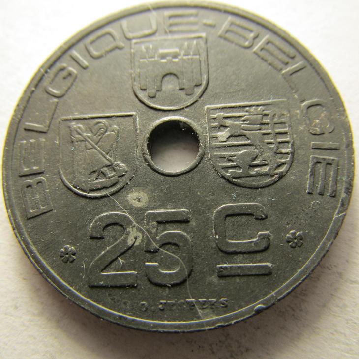 Belgie - 25 Centimes z roku 1946 =BELGIQUE-BELGIE= - Evropa numismatika