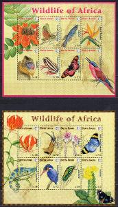Sierra Leone-Africká fauna a flóra 1995**  Mi.2402-2417 / 24 €