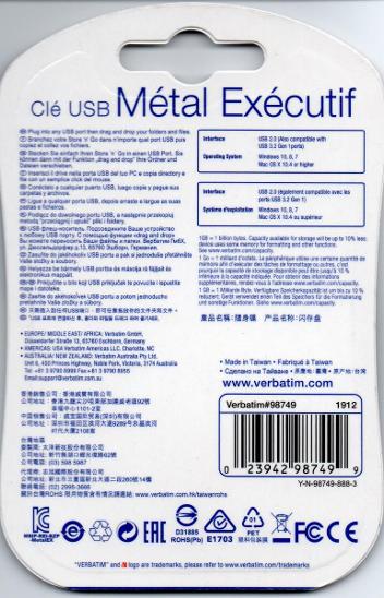 Verbatim / Metal Executive / 32GB / stříbrný - Elektro