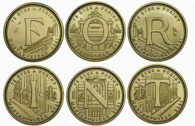5 Forintů 2021 Maďarsko - sada šesti pamětních mincí "FORINT" !!AKCE!!