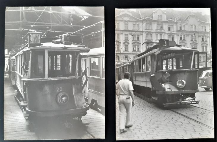 Nehody tramvají - staré fotografie (7 ks)