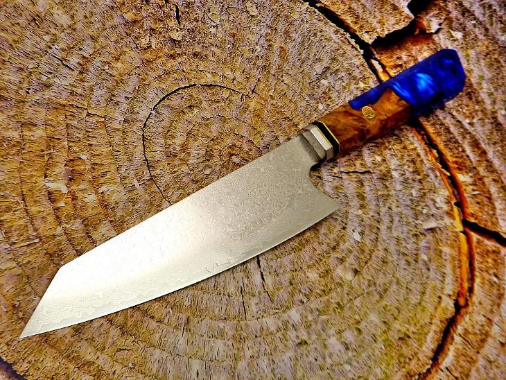 K27/ Damaškový kuchynsky nůž. Ocel VG-10 SAN MAI HYBRIDNÍ RUKOJEŤ 