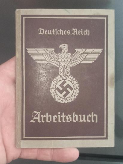 arbeitsbuch ww2 pracovní kniha  - Vojenské předměty Německo 1933-1945