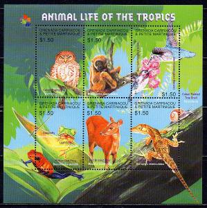 Grenada Grenadines-Tropická fauna 2001**  Mi.Klb.3489-3494 / 10 €