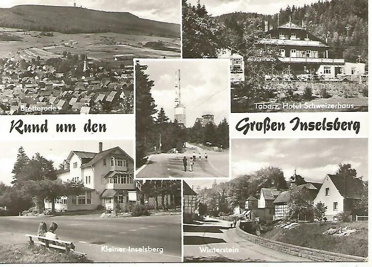 Inselsberg - okénková (Německo) 3-4553°° čb - Pohlednice