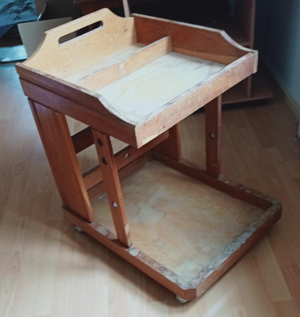starý servírovací stolek na kolečkách - Starožitnosti