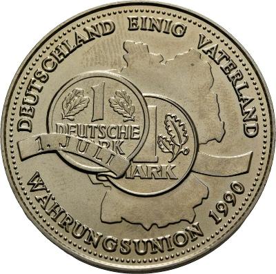 Německo Medaille 1990 Währungsunion 40 mm UNC čŠU001
