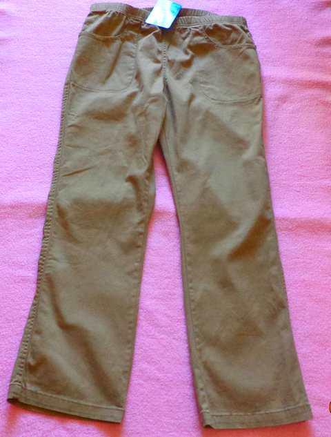 dámské kalhoty - džíny - strečové - hnědé - XL - NOVÉ - Dámské oblečení