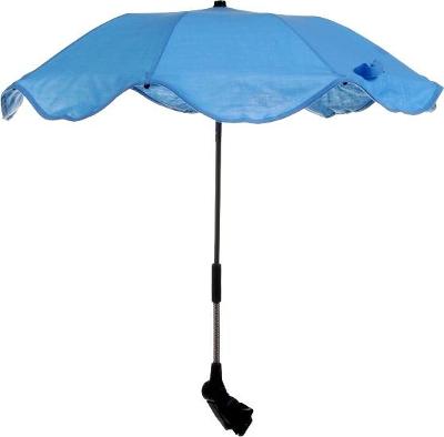 Slunečník deštník na kočárek 4BABY modrý, nový, SLEVA 75%