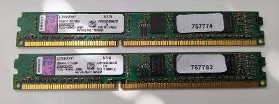 paměti DDR3 4GB /2x 2GB/ 1333MHz Kingston LP