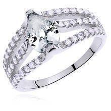 Prsten stříbro 925/1000 Cubic zirconia kapka White