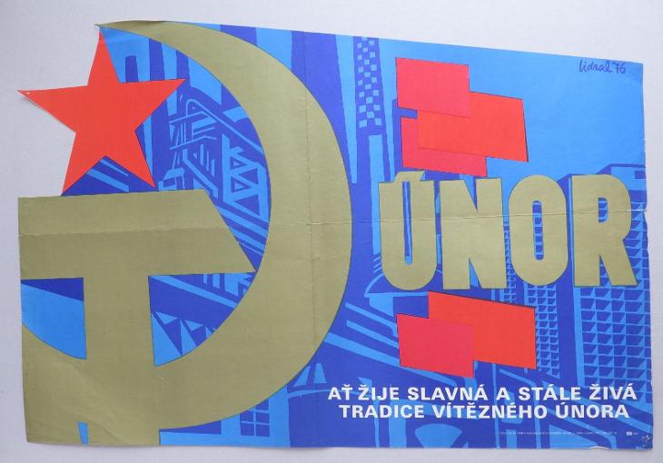 Plakát - Vítězný únor - komunismus, propaganda - Starožitnosti a umění