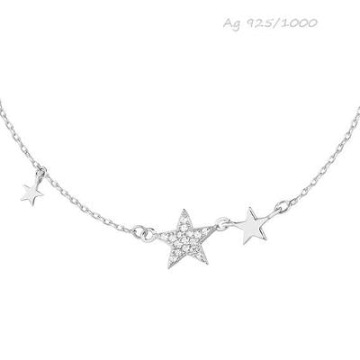 Náhrdelník stříbro 925/1000 Star Cubic zirconia
