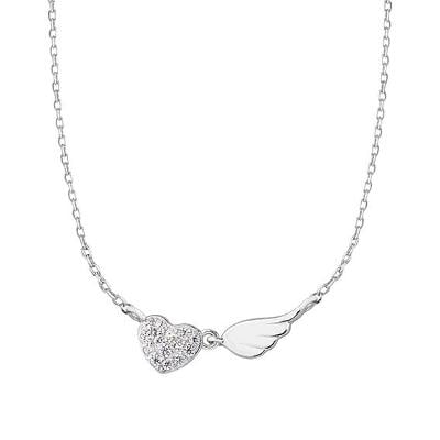 Náhrdelník stříbro 925/1000 Angel Heart Cubic zirconia