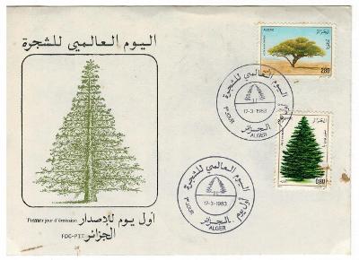 Alžírsko 1983 FDC Známky Mi 819-820 stromy